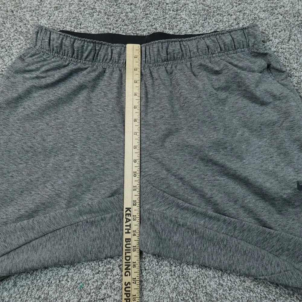 Nike Pants Mens 2XL Gray Yoga Dri Fit Swoosh Jogger Sweatpants Workout Gym Run
